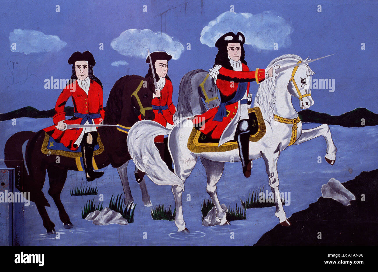 Murale lealisti Belfast Irlanda del Nord Foto Stock