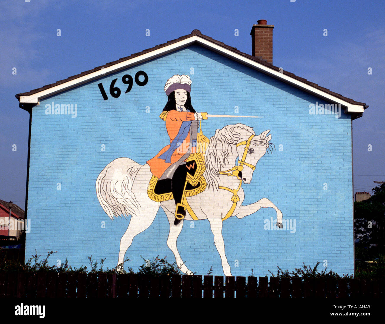 Murale lealisti Belfast Irlanda del Nord Foto Stock