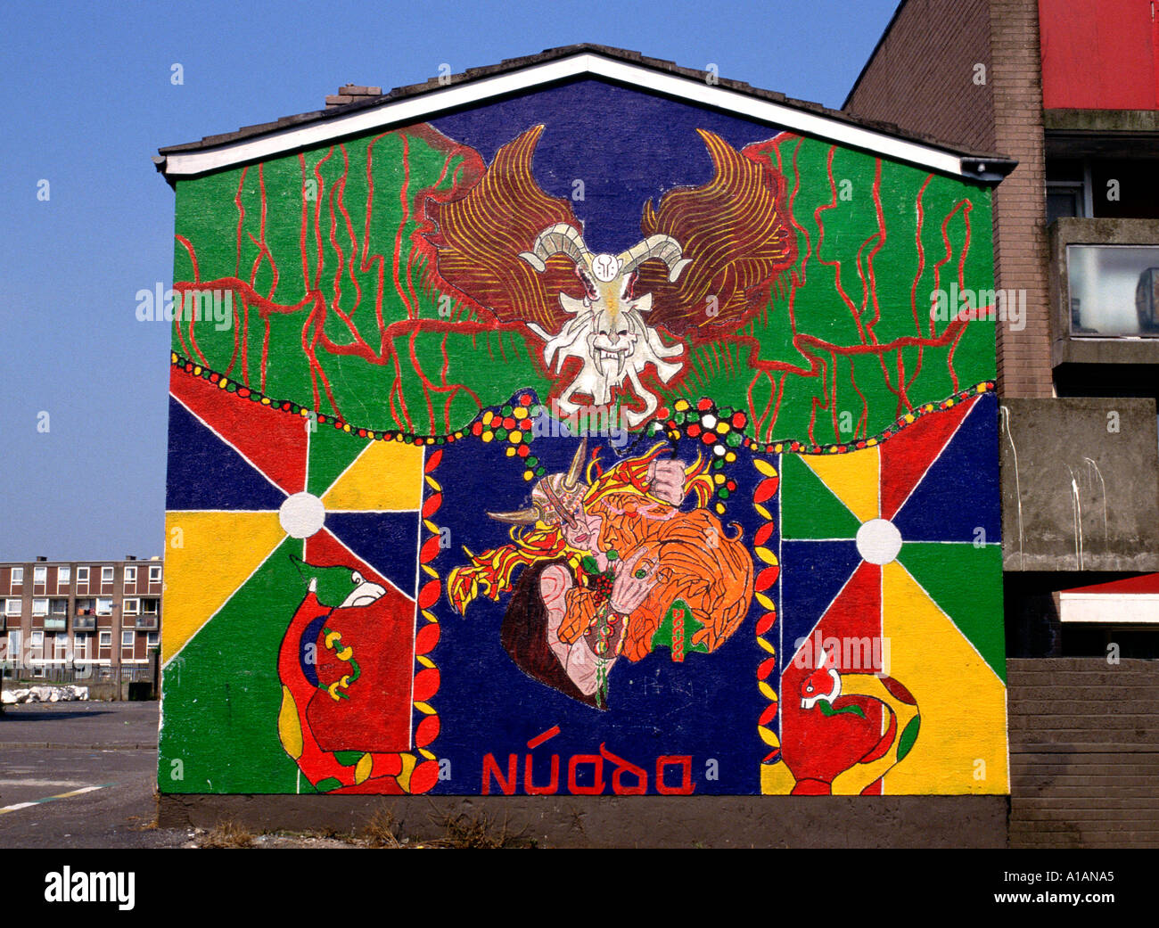 Murale lealisti Belfast Irlanda del Nord Foto Stock