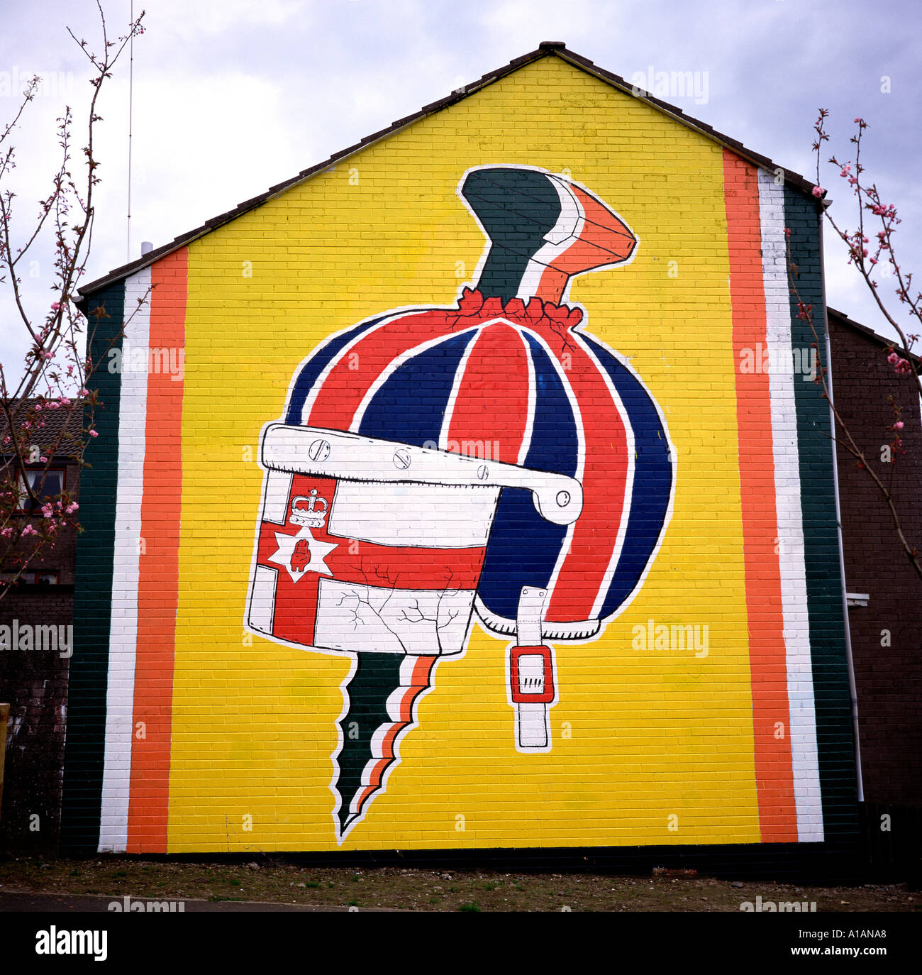 Murale lealisti Belfast Irlanda del Nord Foto Stock