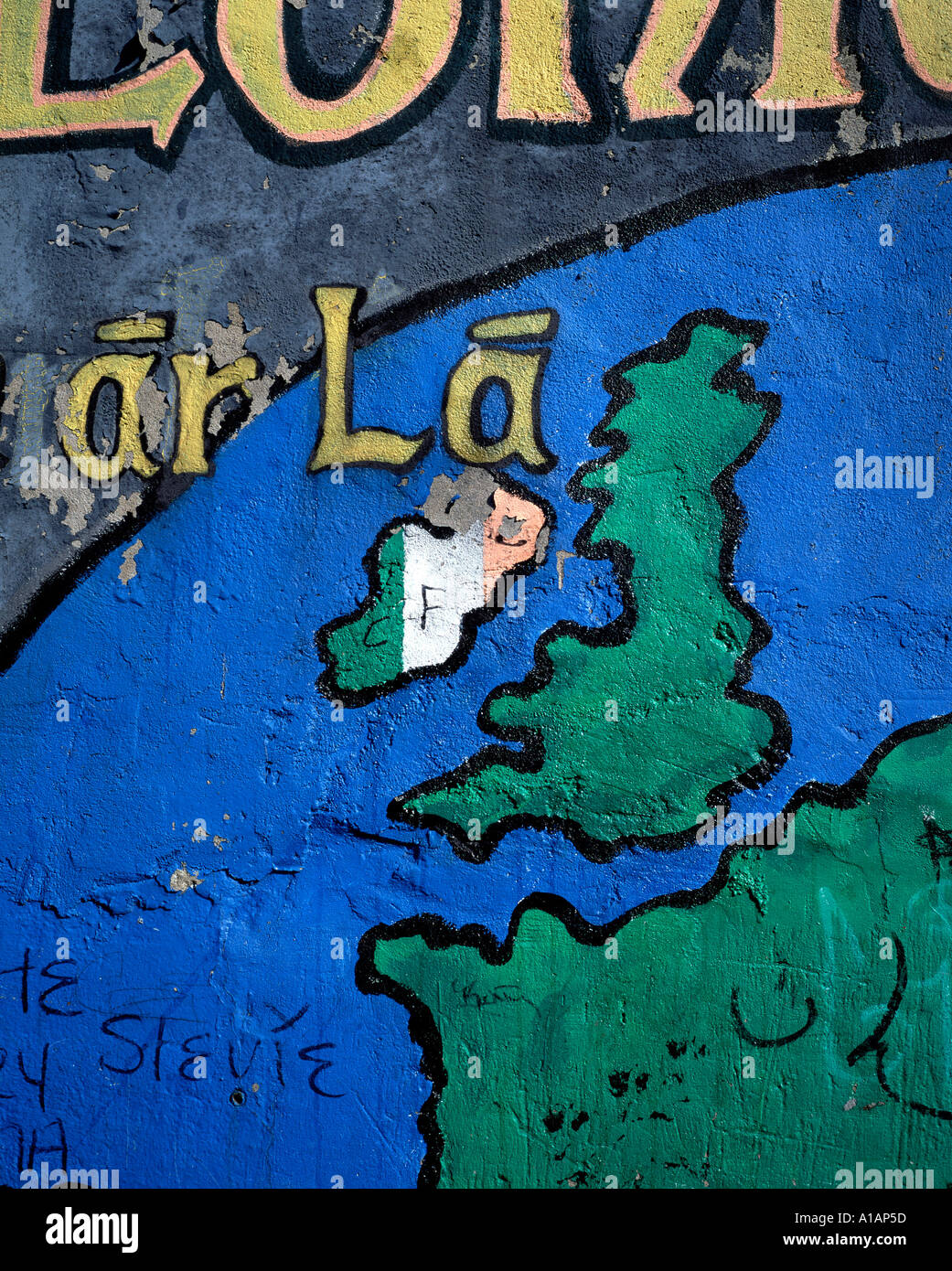 Murale repubblicano Falls Road West Belfast Irlanda del Nord Foto Stock