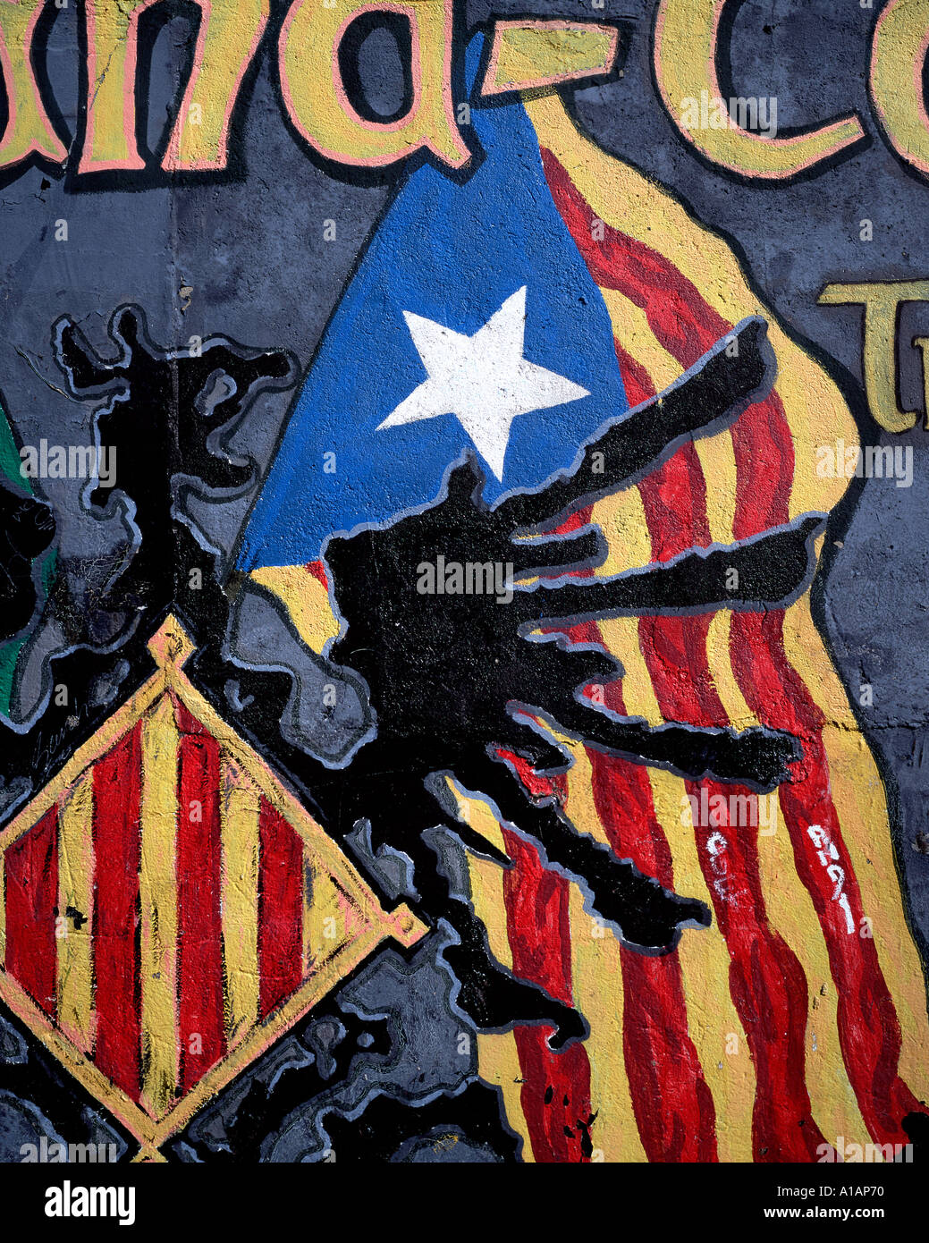 Murale repubblicano Falls Road West Belfast Irlanda del Nord Foto Stock