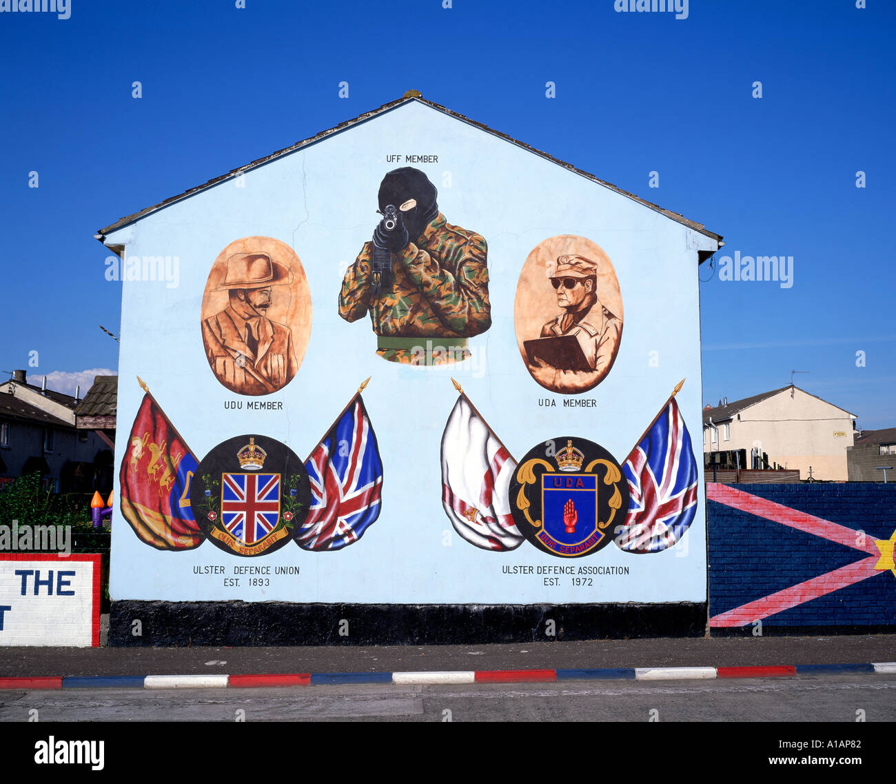 Murale lealisti West Belfast Shankhill Foto Stock