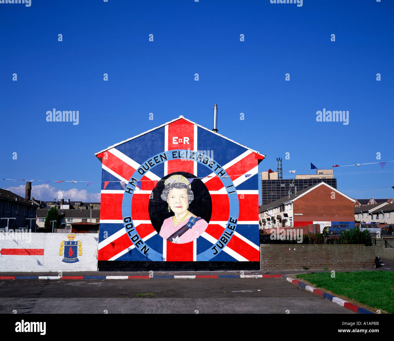 Murale lealisti West Belfast Shankhill Foto Stock