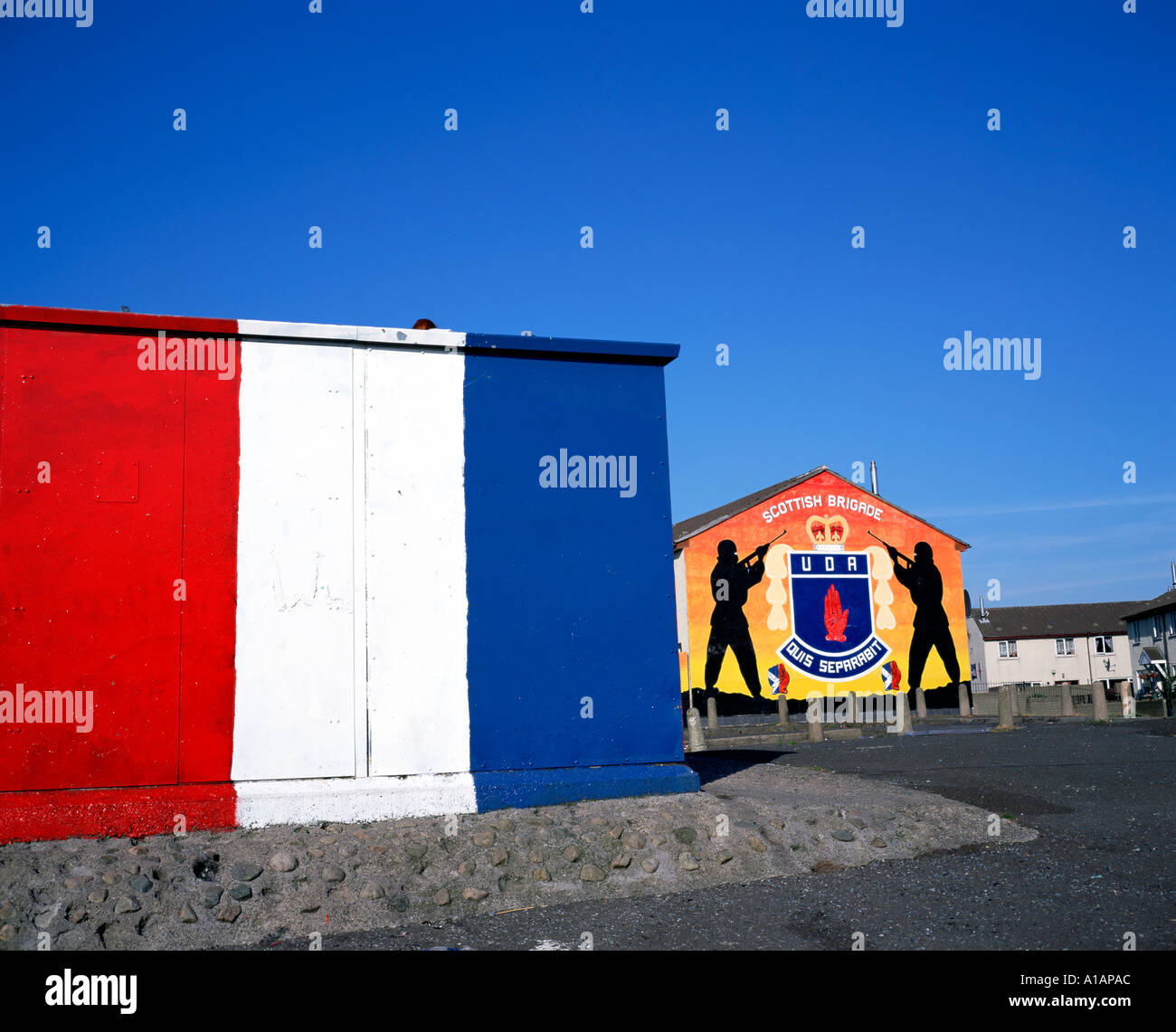 Murale lealisti West Belfast Shankhill Foto Stock