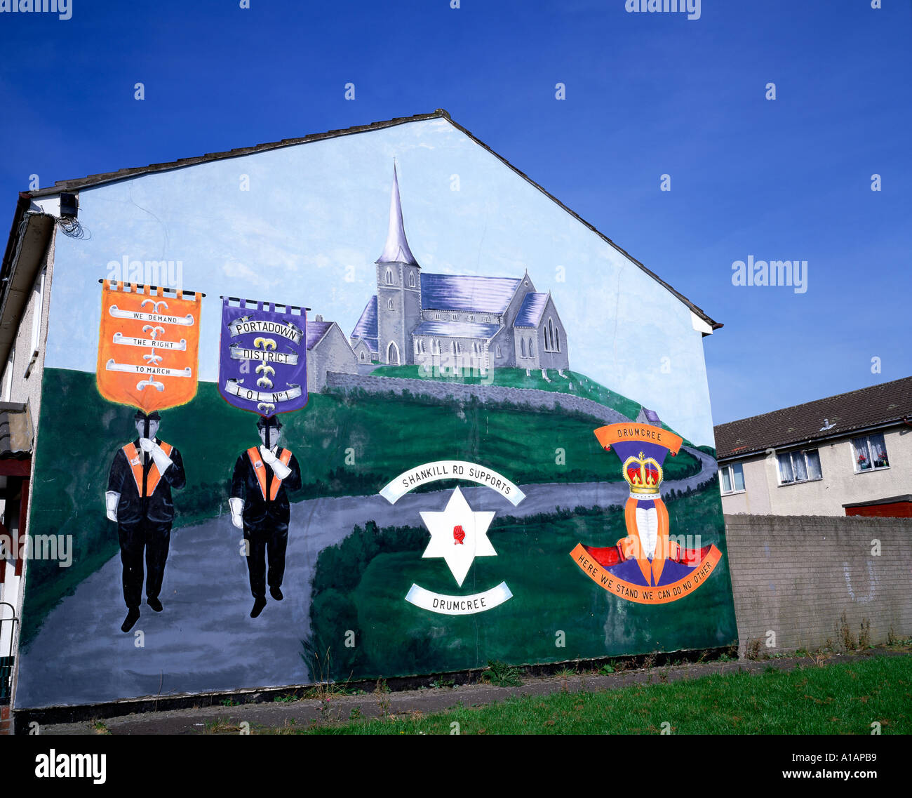 Murale lealisti West Belfast Shankhill Foto Stock