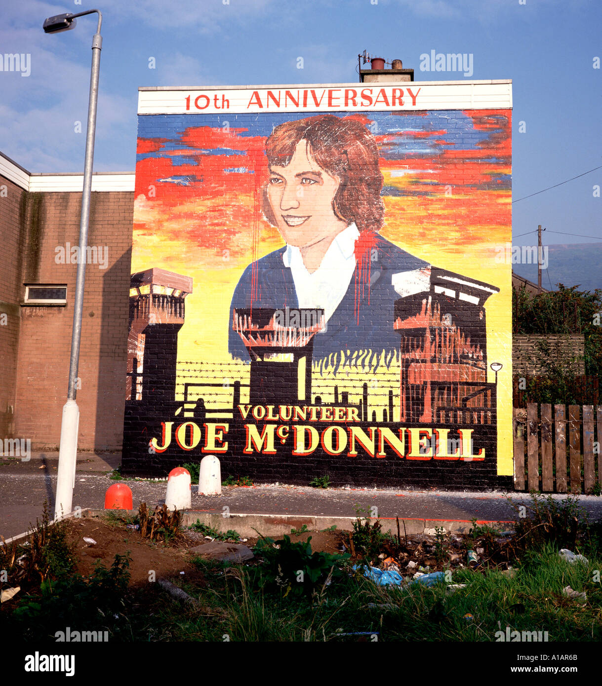 Il repubblicano murale politico Belfast Irlanda del Nord Foto Stock