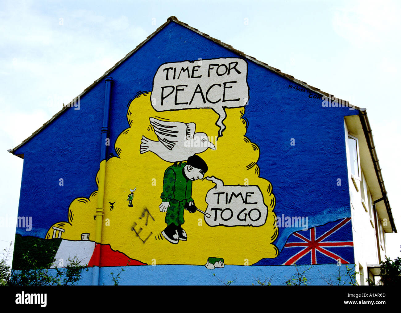 Murale repubblicano Belfast Irlanda del Nord Foto Stock