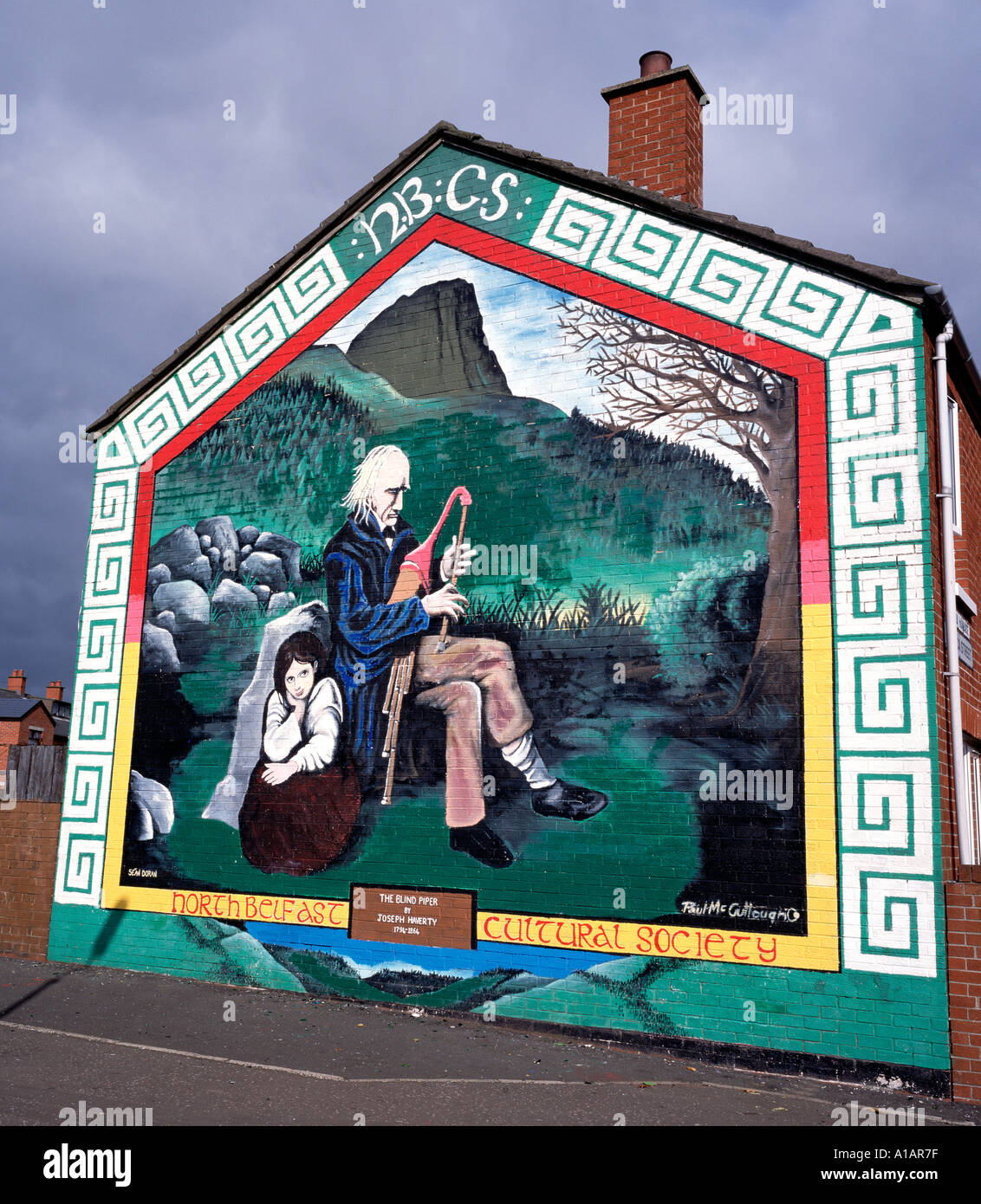 Murale repubblicano Belfast Irlanda del Nord Foto Stock