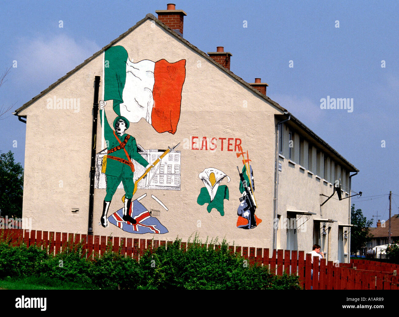 Murale repubblicano Belfast Irlanda del Nord Foto Stock