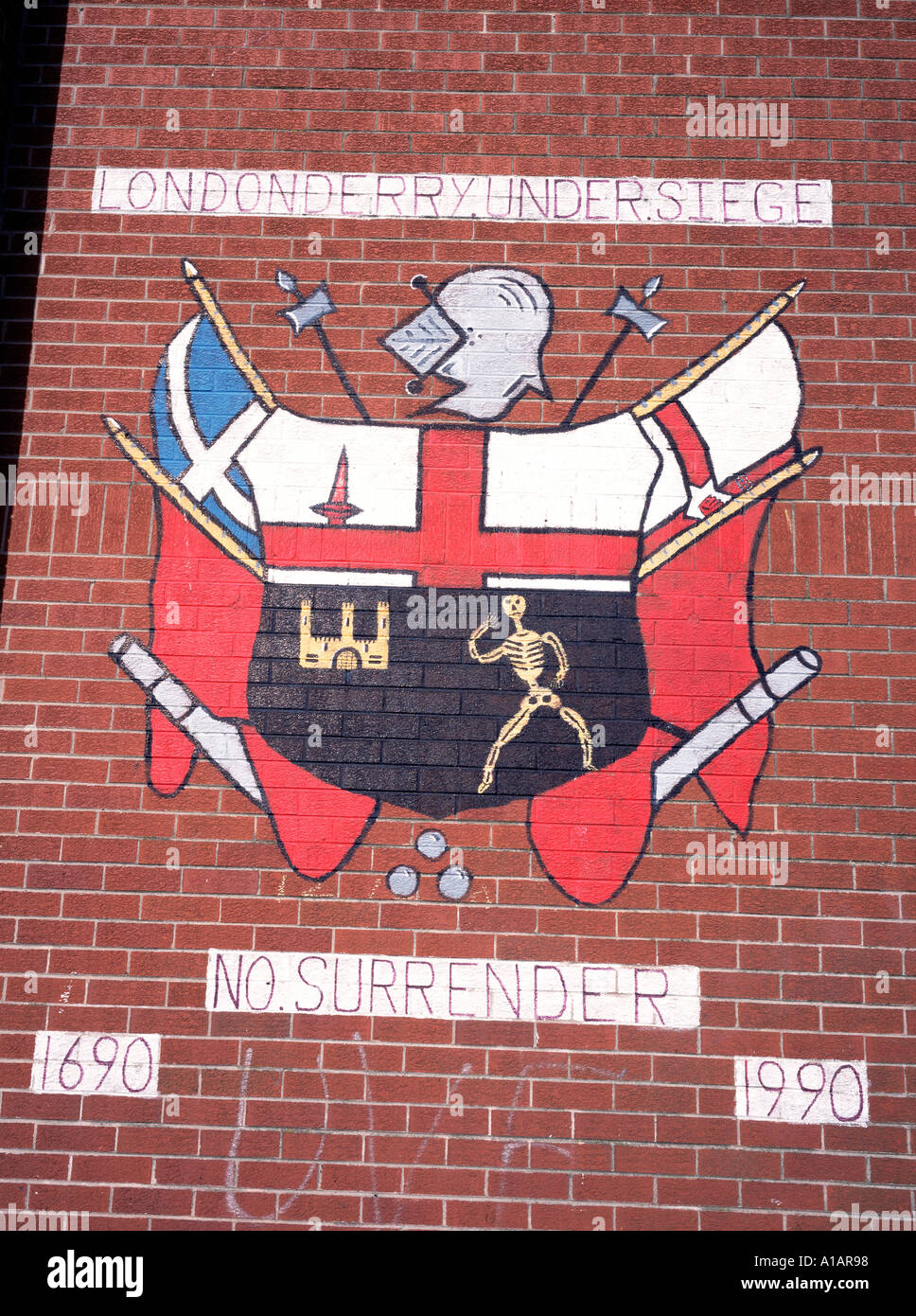 Murale lealisti Belfast Irlanda del Nord Foto Stock