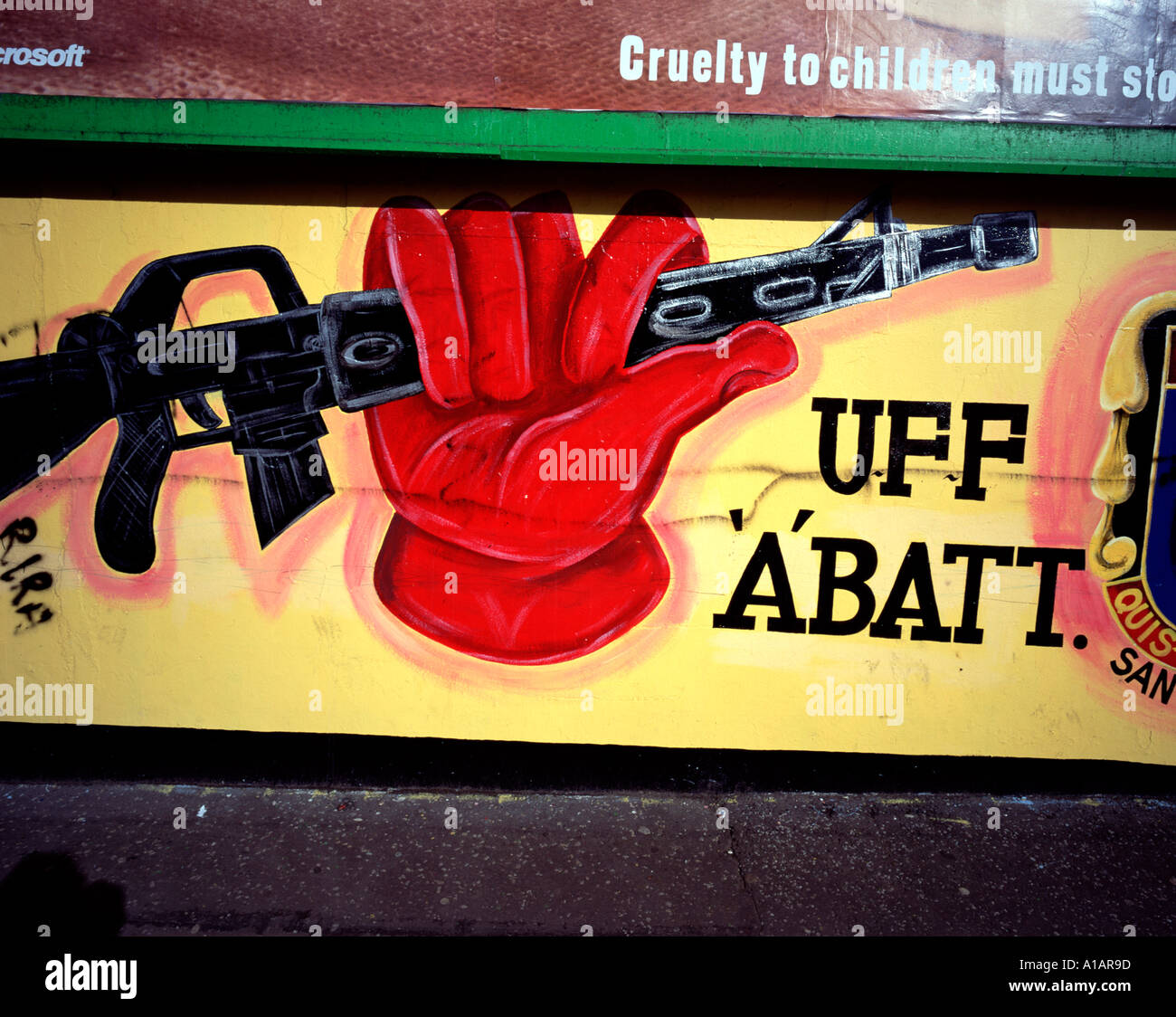 Murale lealisti Belfast Irlanda del Nord Foto Stock