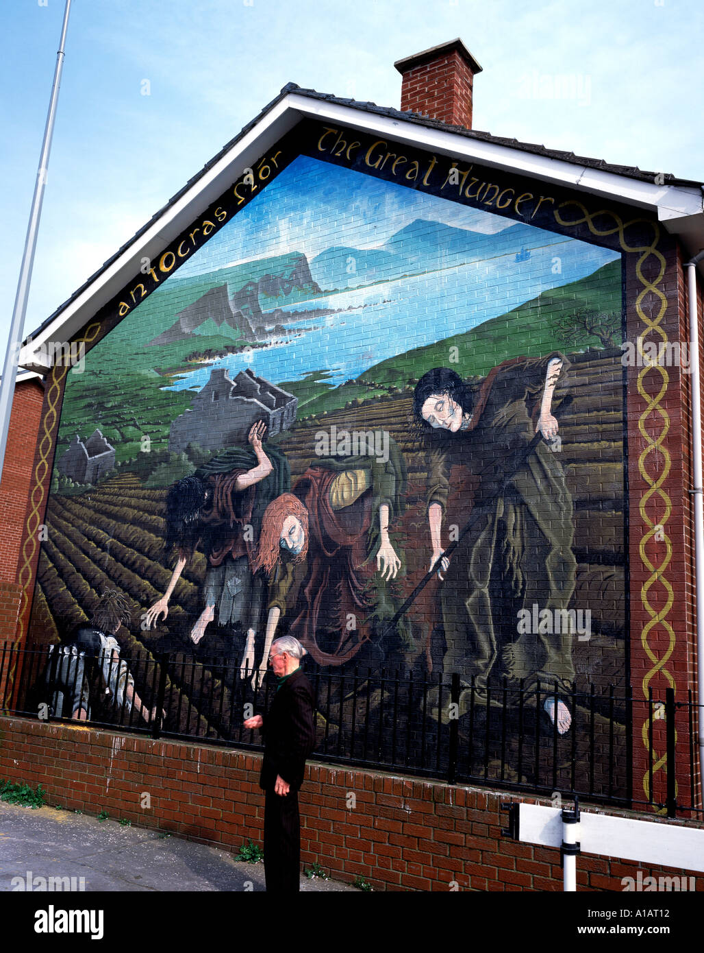 Murale repubblicano Belfast Irlanda del Nord Foto Stock