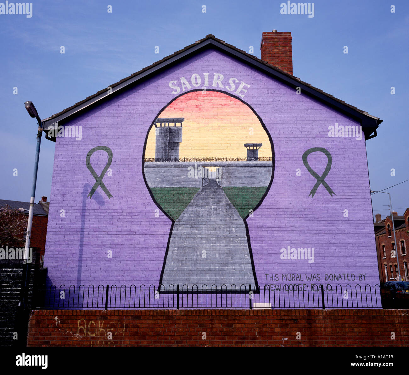 Murale repubblicano Belfast Irlanda del Nord Foto Stock