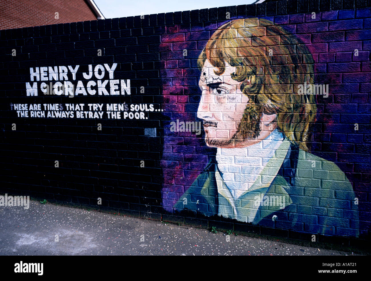 Murale repubblicano Belfast Irlanda del Nord Foto Stock
