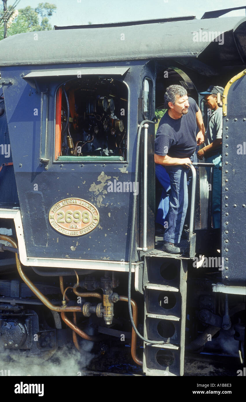 George Ferrovie locomotiva Vintage Sud Africa un Evrard Foto Stock