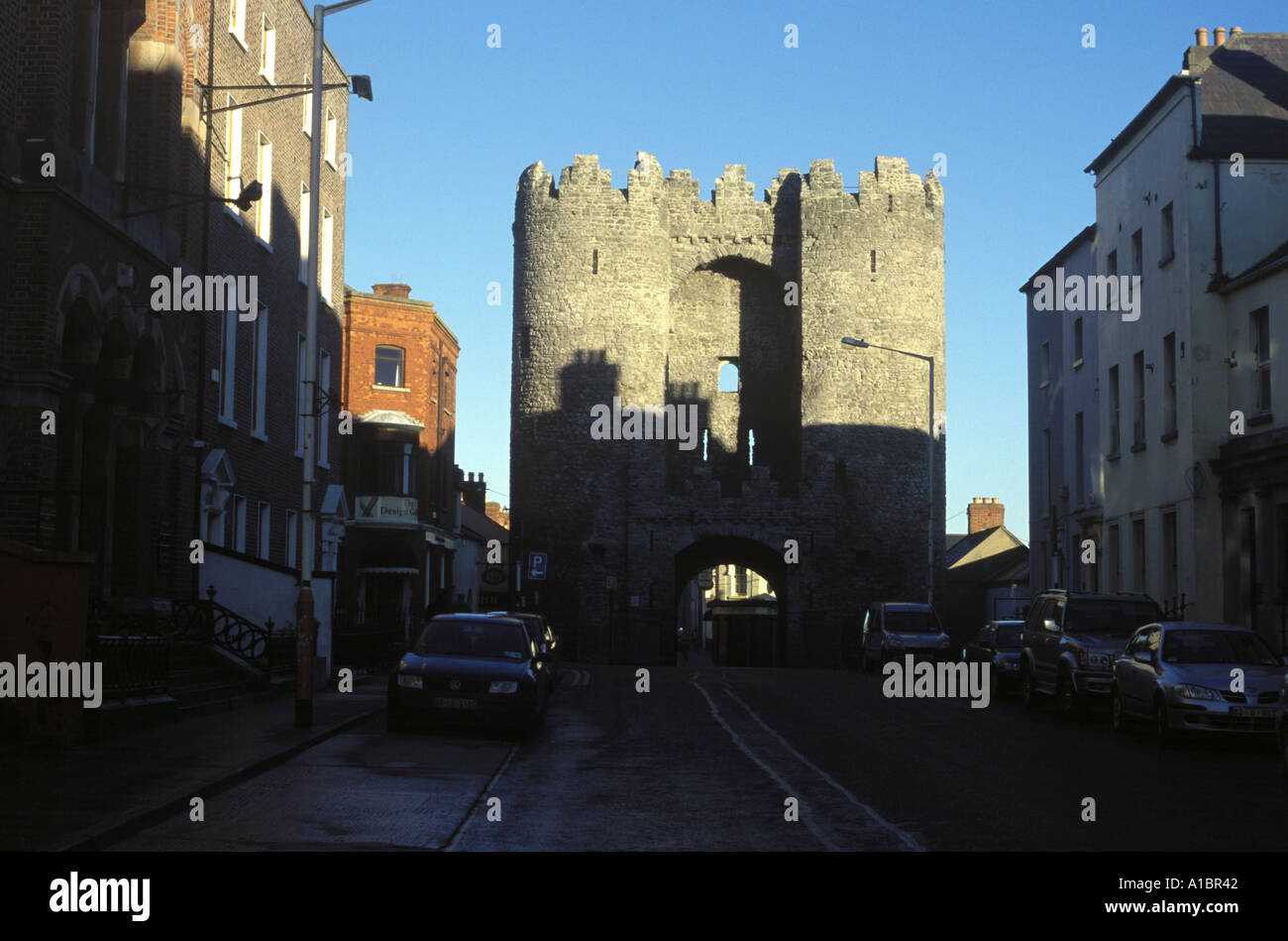 Saint Lawrence s Gate a Drogheda contea di Louth in Irlanda Foto Stock