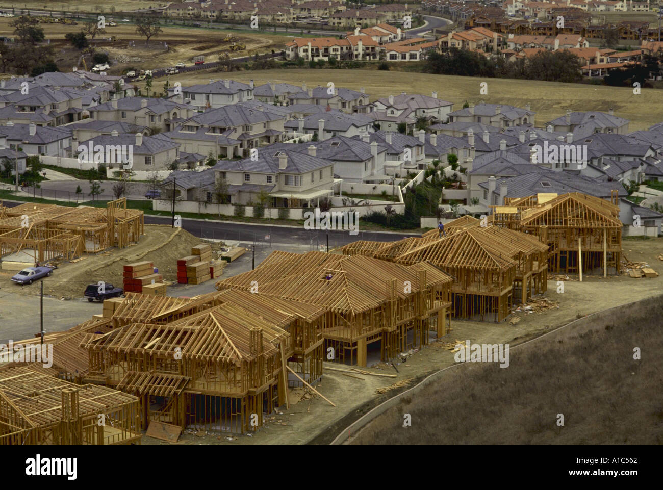 Alloggiamento inizia al ranch del Nord lo sviluppo nella città di Thousand Oaks California Foto Stock