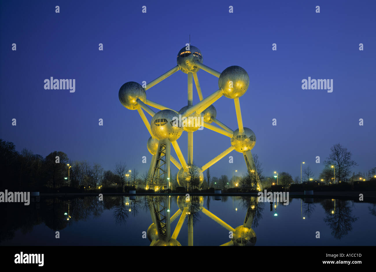 Atomium di Bruxelles, in Belgio Foto Stock