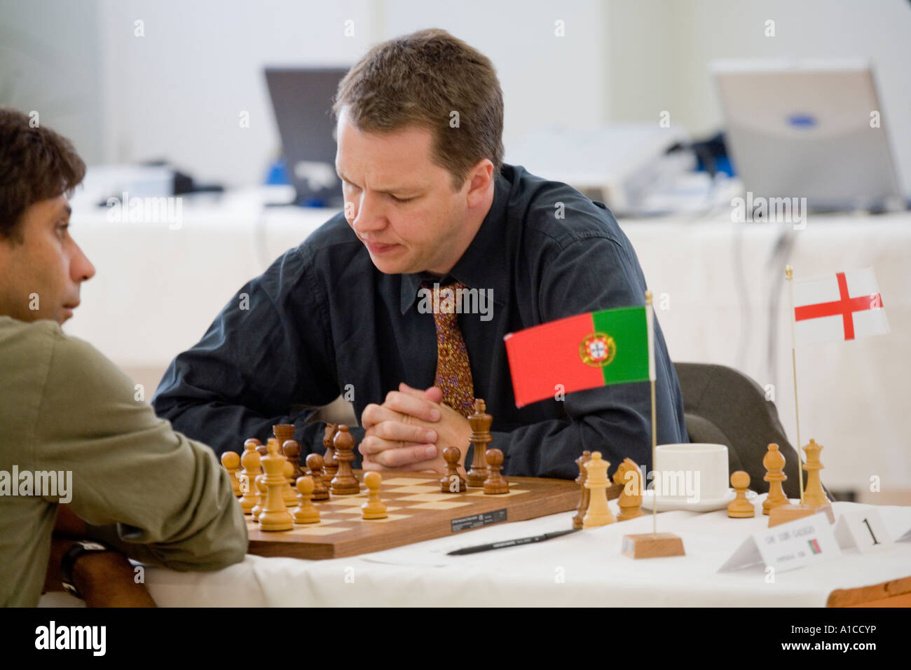 Campionato Europeo Individuale di scacchi Liverpool 2006 British Grandmaster Nigel corto Foto Stock