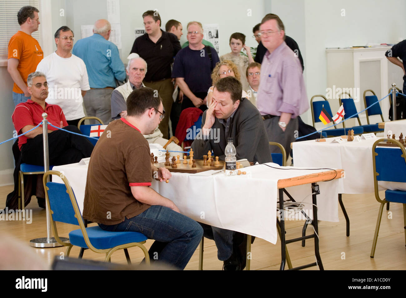 Campionato Europeo Individuale di scacchi Liverpool 2006 Italiano Granmaestro Nigel breve e Daniel Gormally Foto Stock