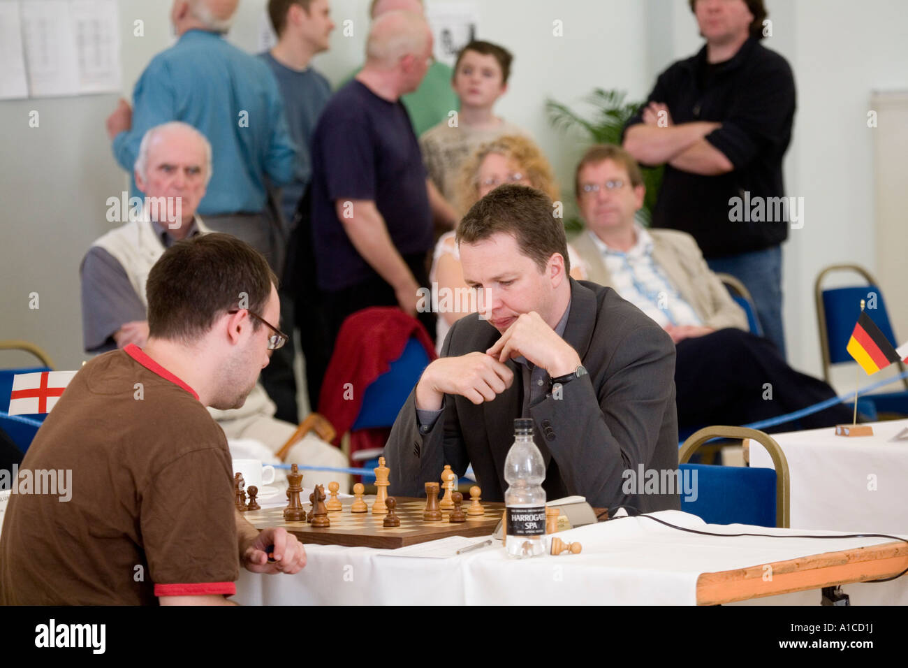 Campionato Europeo Individuale di scacchi Liverpool 2006 Italiano Granmaestro Nigel breve e Daniel Gormally Foto Stock