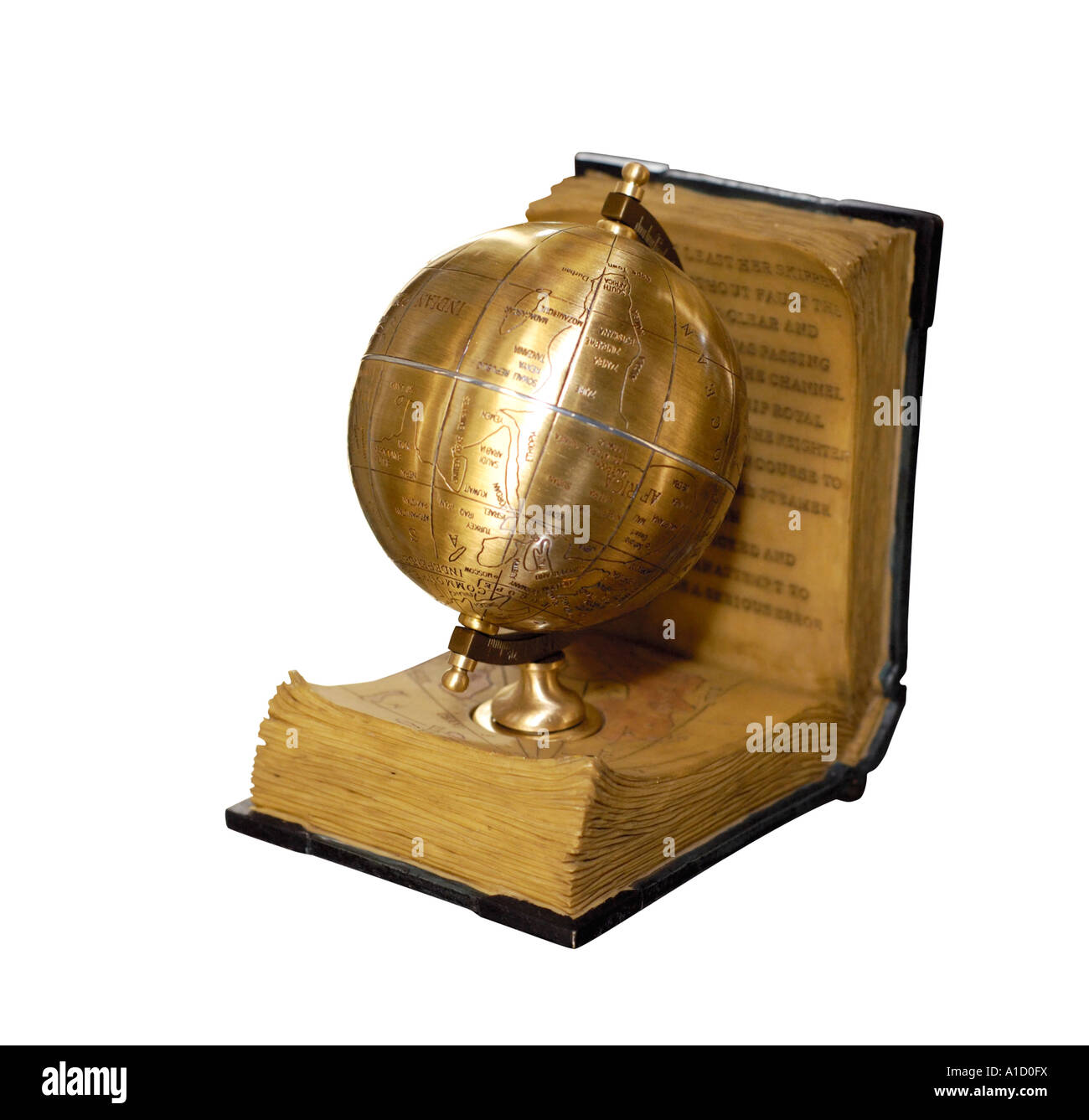 Mondo su un libro vintage Foto Stock