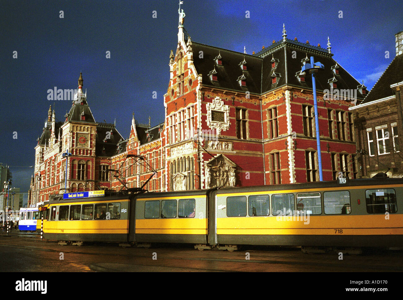 Stazione Ferroviaria Centrale Amsterdam Paesi Bassi Foto Stock
