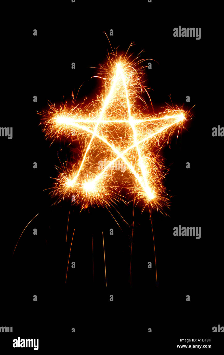 Stella scintillante Natale xmas sparkler Foto Stock