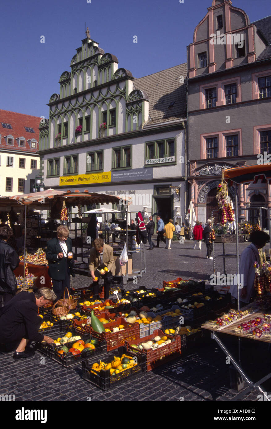 Germania Turingia Weimar market place Foto Stock