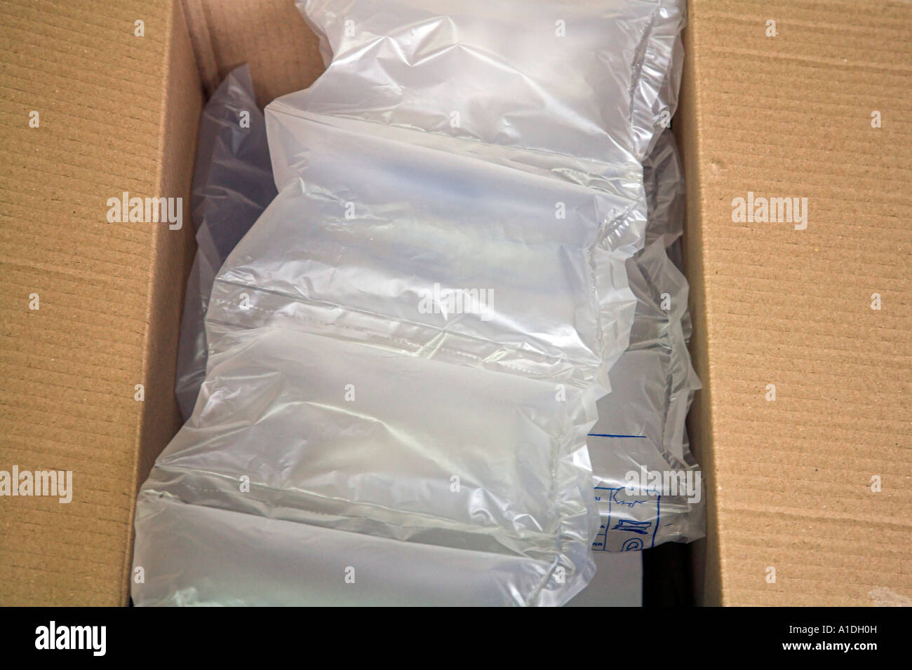 Riempite di aria cuscini per imballaggi di protezione Foto Stock