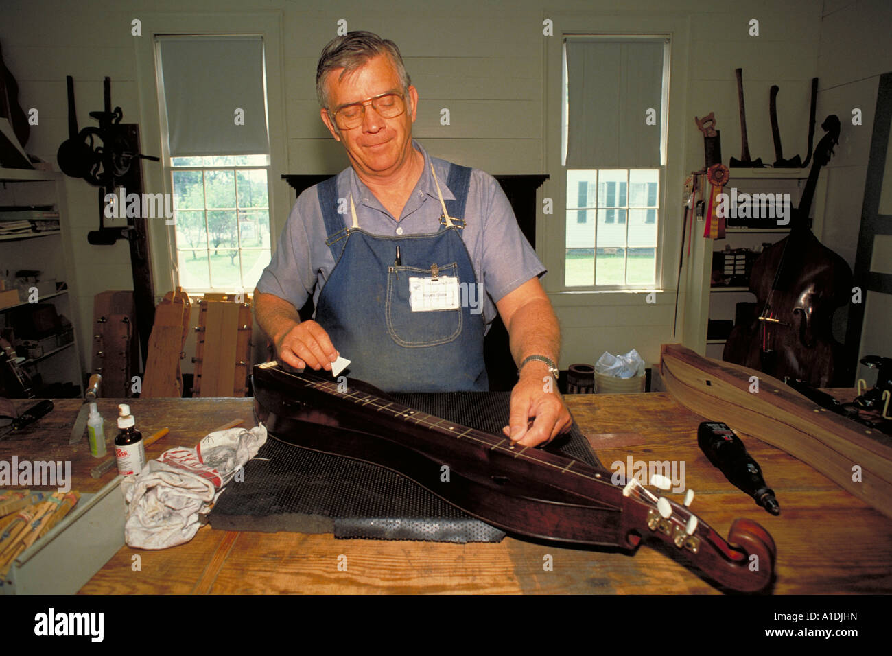 Elk221 1187 Alabama Montgomery in Alabama Vecchia Città dulcimer maker Foto Stock