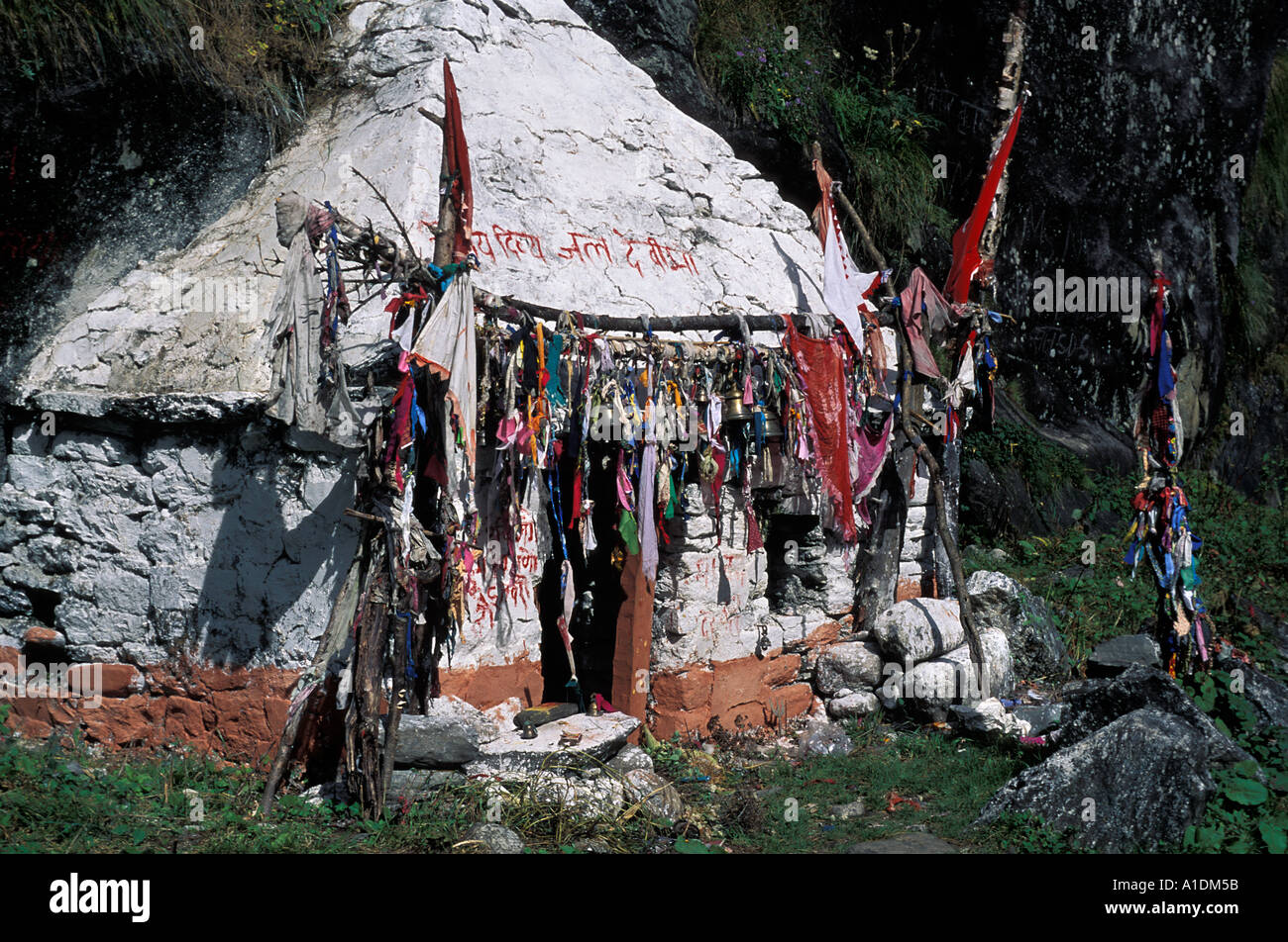 Nei pressi del Santuario del Nanda Devi Santuario Milam Valley Trek India Foto di Filippo Mansbridge Foto Stock