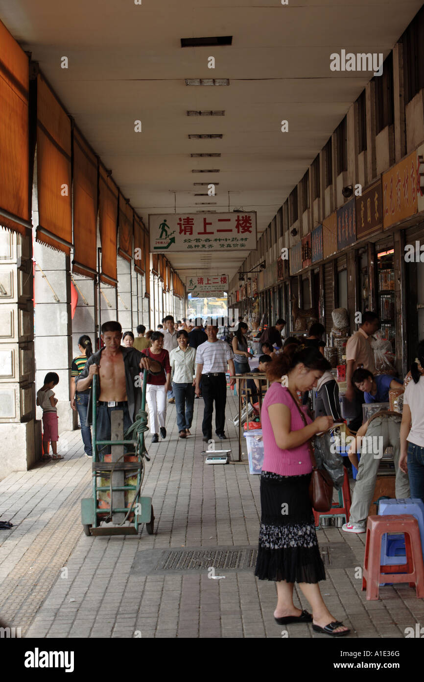Guangzhou mercato Qingping Guangdong Cina Foto Stock