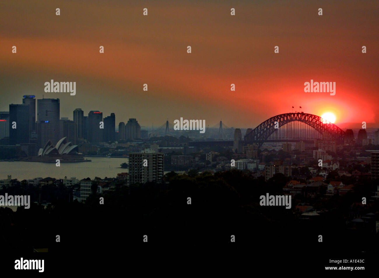 Il cambiamento climatico Sydney Australia Foto Stock