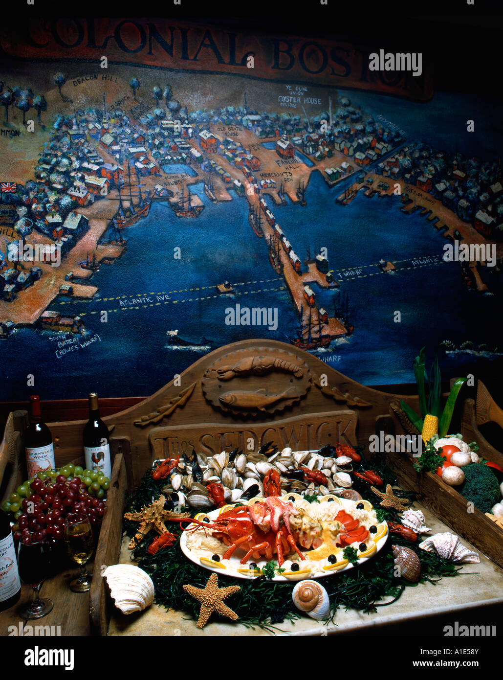 Aragosta Thermidor, Union Oyster House, Boston, Massachusetts Foto Stock