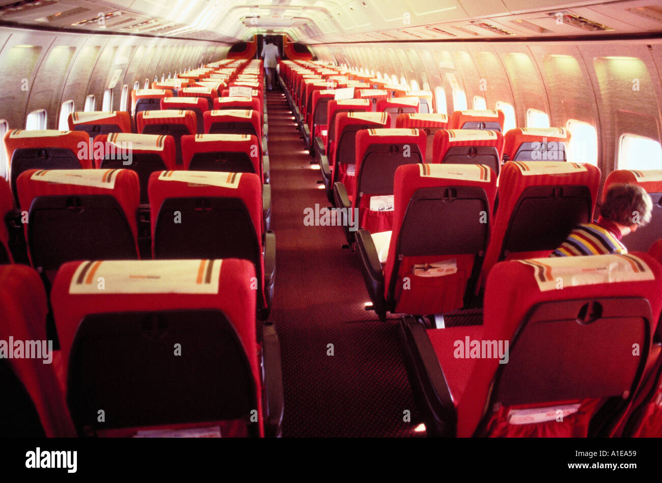 All'interno di AA jetliner Foto Stock