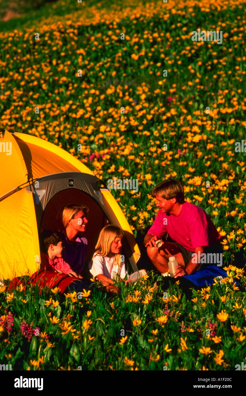 Escursionismo in Wasatch Mountains dello Utah Foto Stock Escursionismo in Wasatch Mountains dello Utah Foto Stock