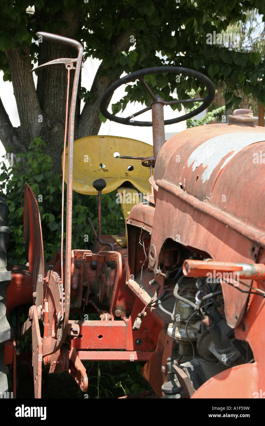 Vecchio trattore dettaglio Foto Stock