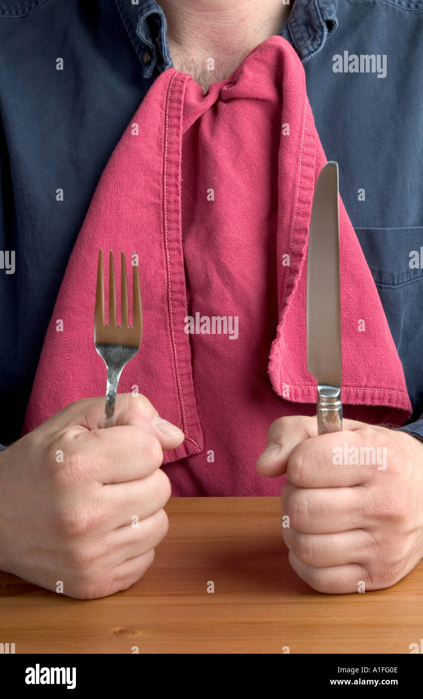 Mani di fame Foto Stock