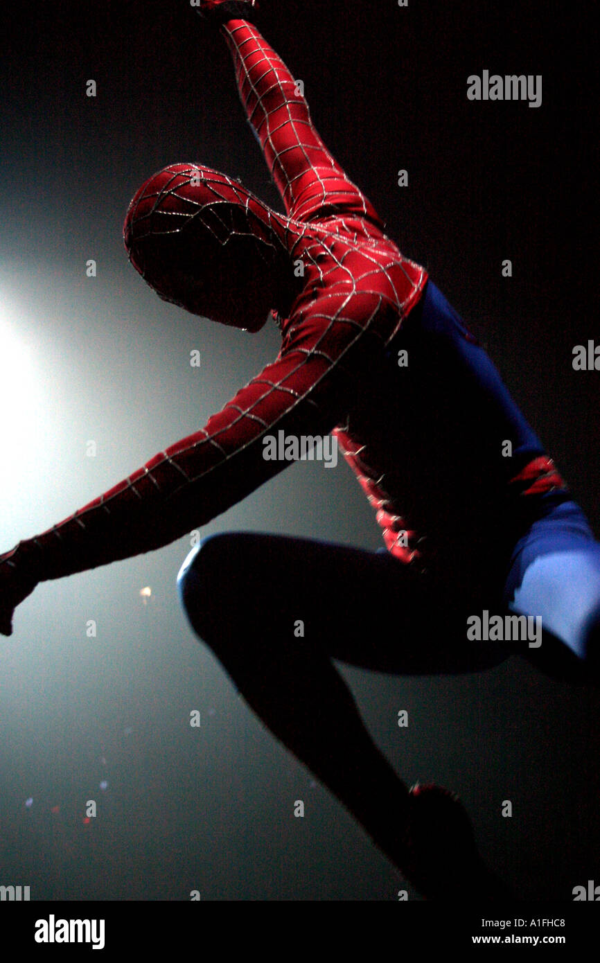 Spiderman in azione Foto Stock
