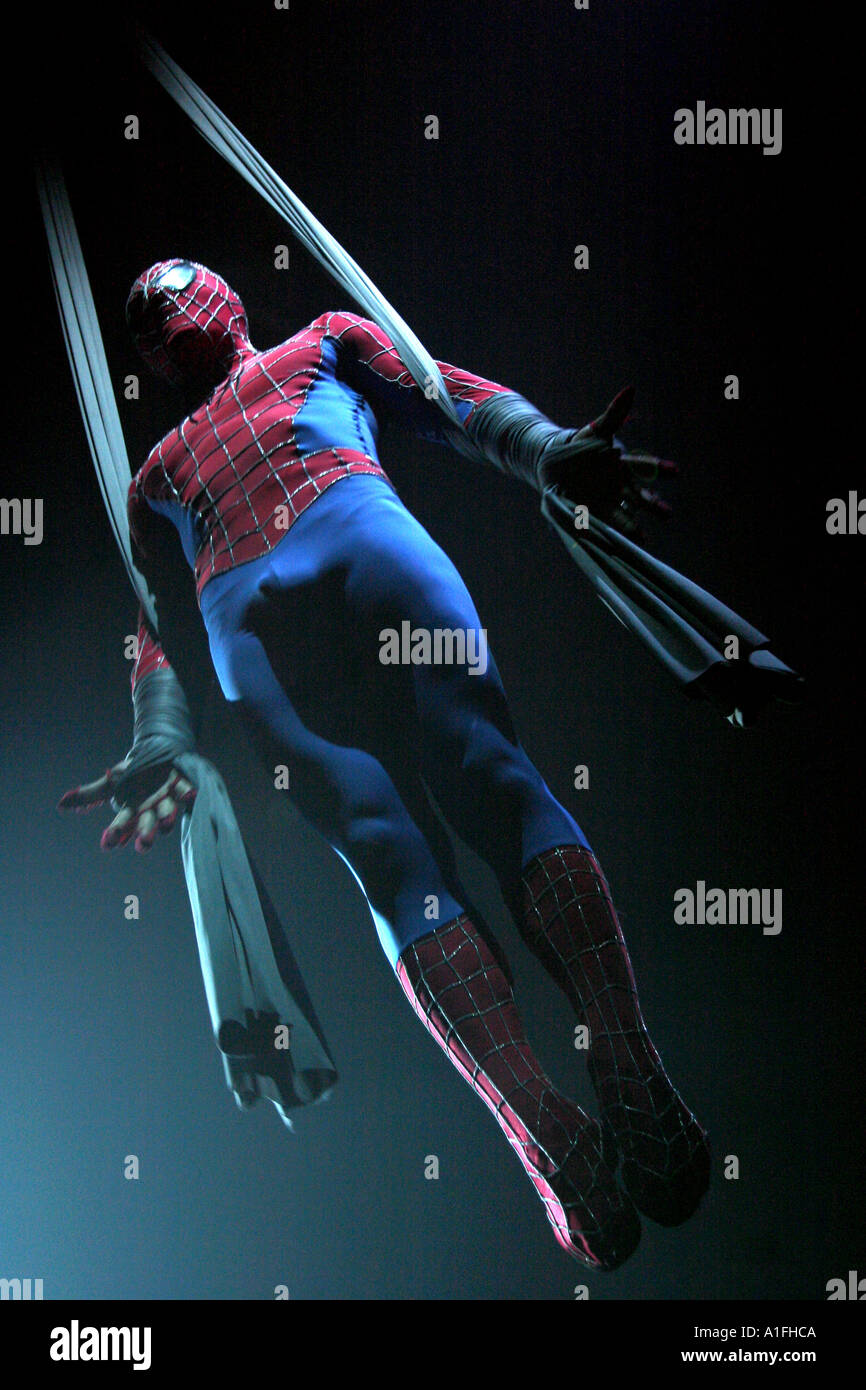 Spiderman in azione Foto Stock