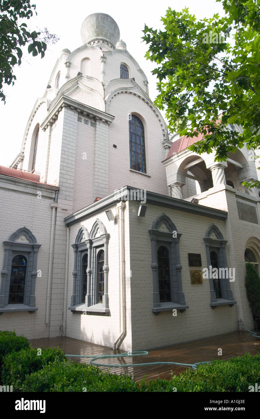 La chiesa di san nicola sulla strada Gaaolan una chiesa ortodossa costruita nel 1936 che ora è un ristorante francese chiamato Ashanti cupola in Cina Shanghai Foto Stock