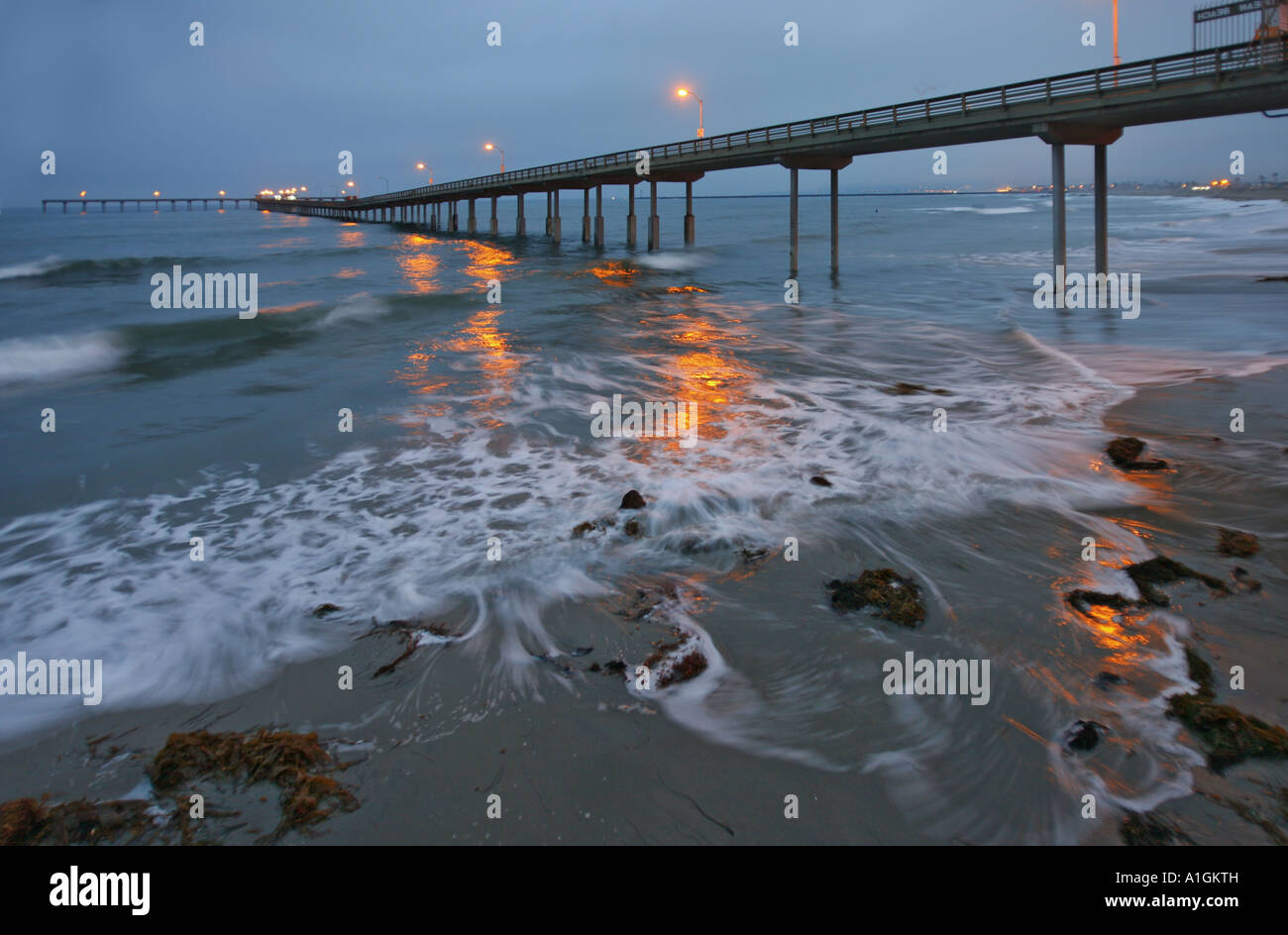 Ocean Beach Pier Ocean Beach della Contea di San Diego San Diego in California negli Stati Uniti Foto Stock