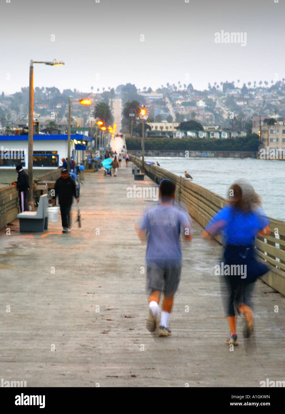 Ocean Beach Pier Ocean Beach della Contea di San Diego San Diego in California negli Stati Uniti Foto Stock