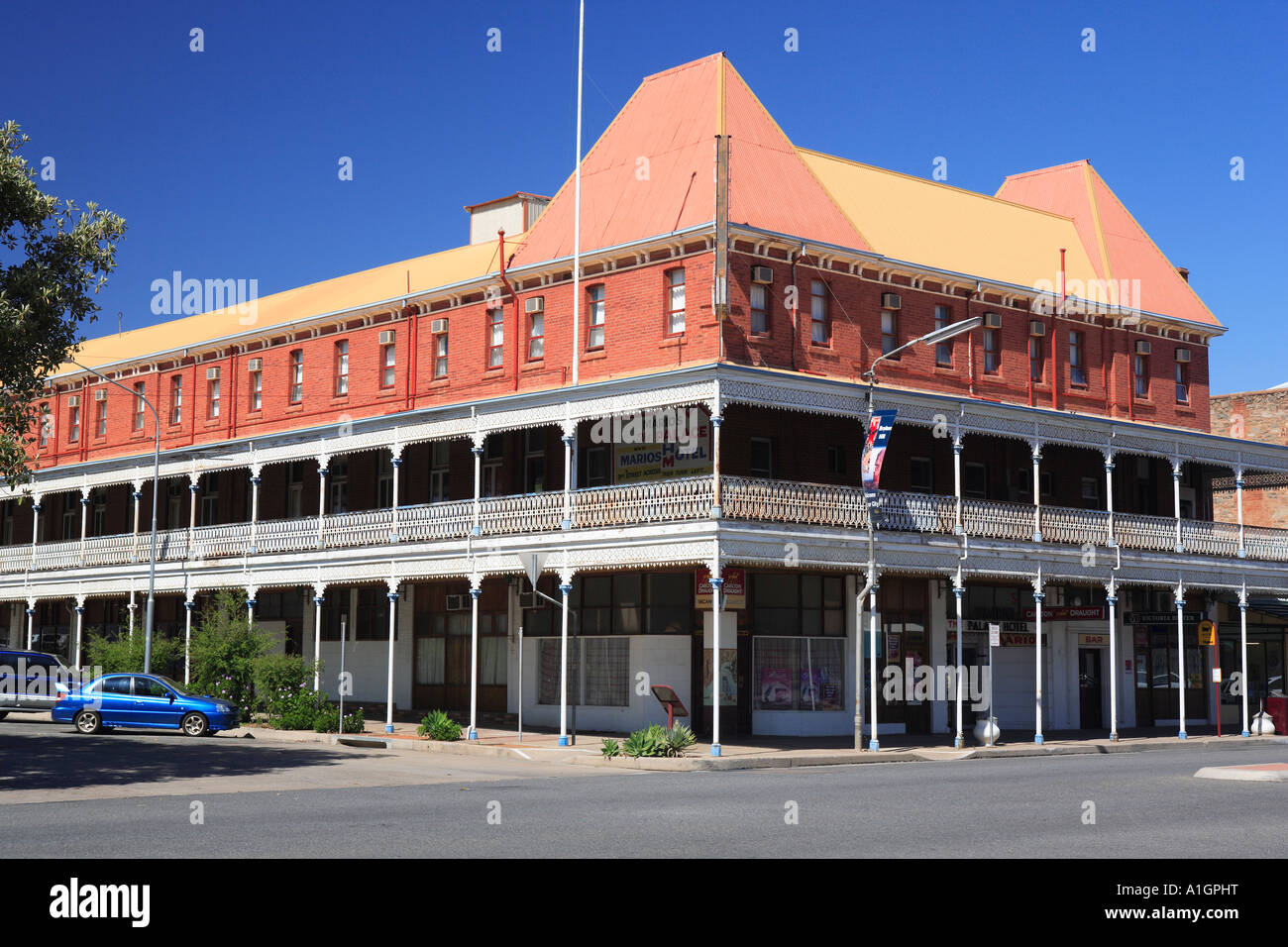 Argent Street palazzo storico hotel costruito nel 1889 Broken Hill gamma di barriera del Nuovo Galles del Sud Australia Foto Stock