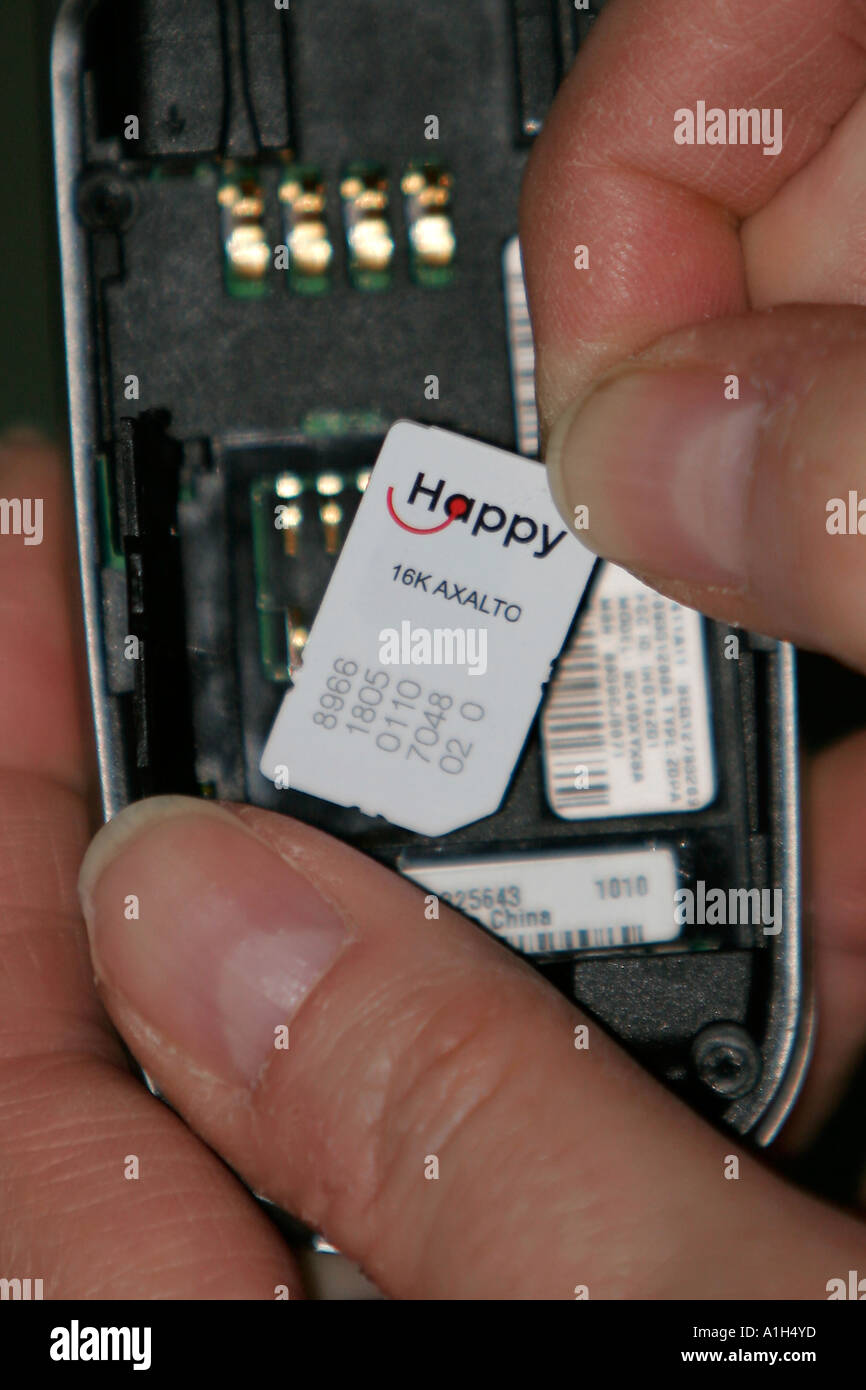Felice DTAC scheda SIM della Thailandia Foto Stock