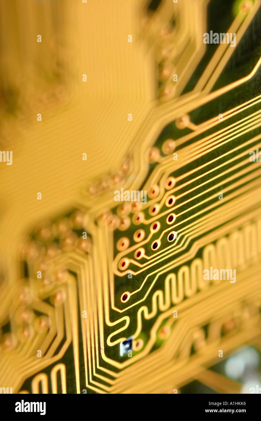 Abstract dettaglio del circuito integrato del computer Foto Stock