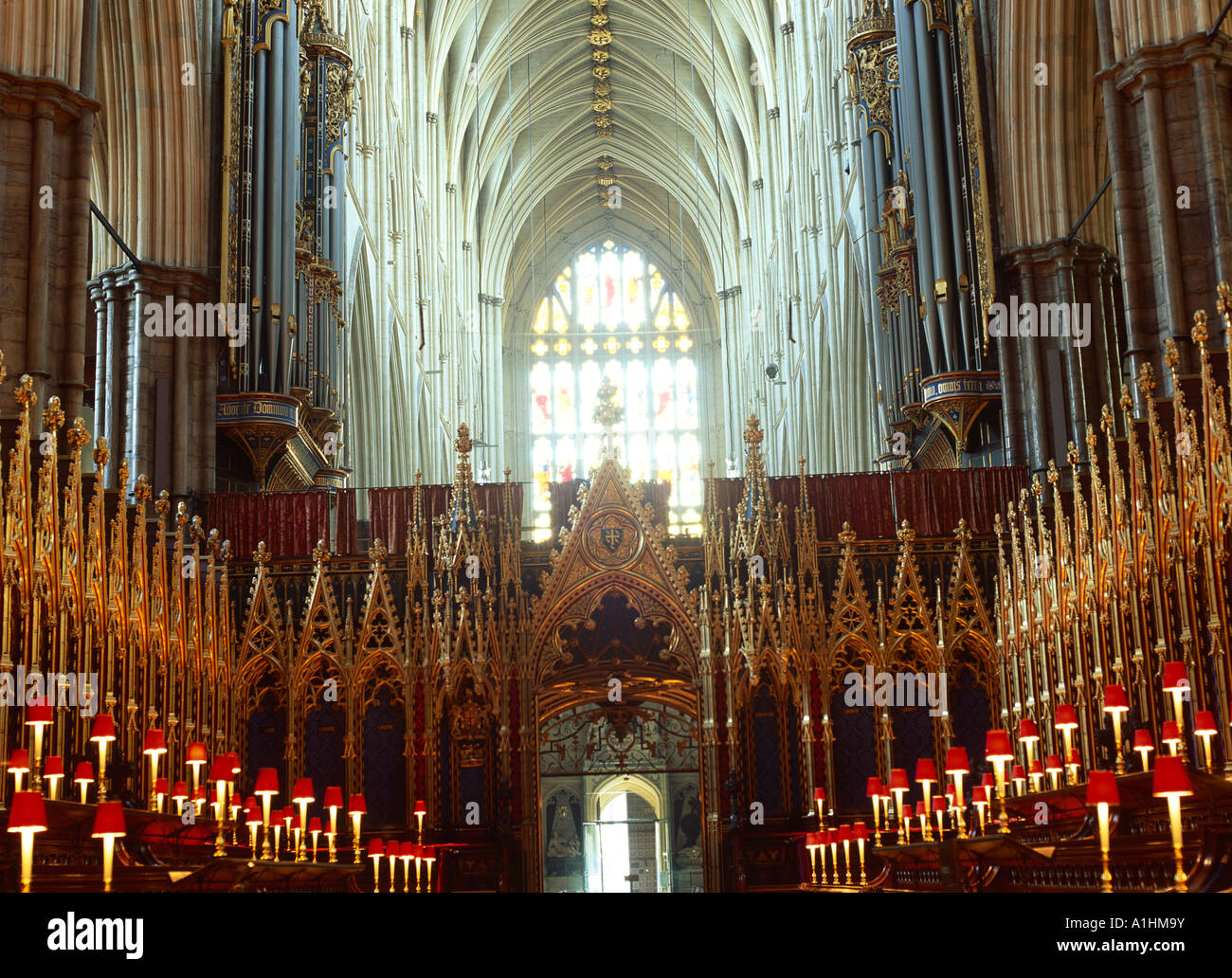 Il Coro Abbazia di Westminster London UK Europa Foto Stock
