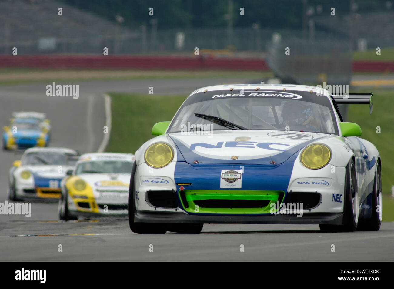 Il Tafel Racing Porsche GT3 Cup guidato da Andrew Davis e Jim Tafel a ingranaggi Emco Classic di Mid-Ohio, 2006 Foto Stock